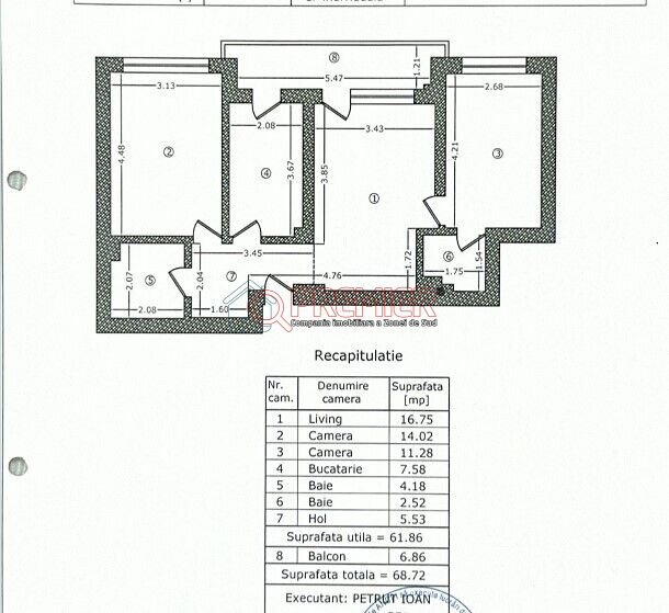 Berceni - Grand Arena 3 camere mobilat si utilat